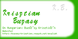 krisztian buzasy business card